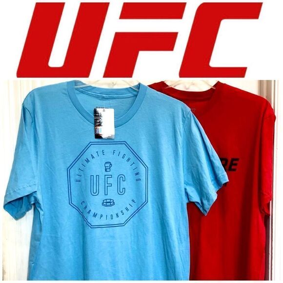 UFC - NWT - M Sz L Officially Licensed "Simple Octagon" Tee + FREE UFC Store Tee - Picture 1 of 16